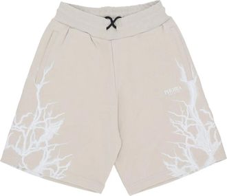 Phobia Archive White Lightning Shorts - Heren - Korte Broeken - Beige - M - Katoen - Korte Broeken