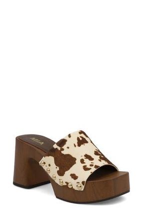Mia Emmerie Platform Slide Sandal in Brown Cow at Nordstrom Rack, Size 8.5