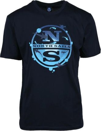 North Sails Tops, Heren, Zwart, XL, Katoen, T-shirt