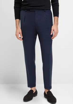 Cinque Anzughose CINQUE CISAND, Herren, Gr. 94, L-Gr, blau (dunkelblau), Web, Obermaterial: 53% Polyester, 43% Schurwolle, 4% Elasthan, unifarben, schmal lan