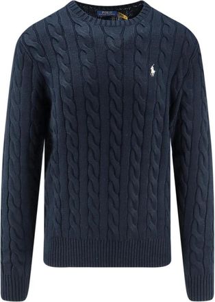 Polo Ralph Lauren LS Driver CN Long Sleeve Pullover - Heren - Ronde hals truien - Blauw - L - Katoen - Truien & Vesten