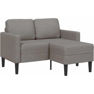 vidaXL Vidaxl - Sof&aacute; De 2 Plazas Con Chaise Longue En Forma L Gris Topo 125 Cm