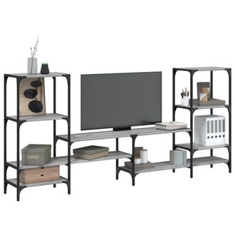 Berkfield Home TV Cabinet Grey Sonoma 206.5x28.5x95 cm Engineered Wood