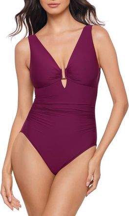 Magic Suit By Miraclesuit Kristi Marquis One-Piece Swimsuit in Boysenberry at Nordstrom, Size 12