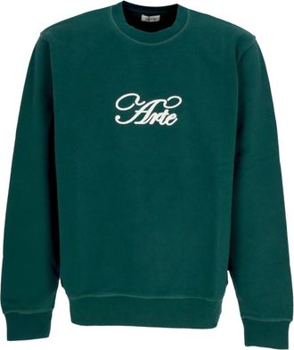 Arte Groene Logo Sweatshirt met 3D Kunst - Heren - Sweatshirts - Groen - S - Katoen - Hoodies & sweatvesten