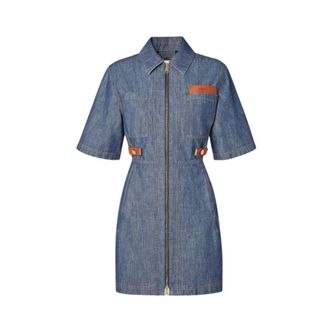 Fendi Kleedjes, Dames, Blauw, XS, Fendi Jurken