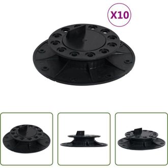 vidaXL Supporto per decking - Piedini Regolabili per Decking 10 pz 25-40 mm