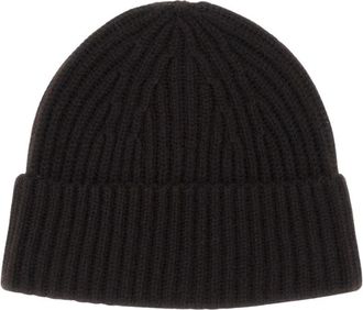 Lisa Yang Martigny Ribbel Kasjmier Muts - Dames - Hoeden - Bruin - ONE Size - Kasjmier - Accessoires