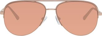 Kurt Geiger 59mm Aviator Sunglasses in Rose Gold at Nordstrom Rack