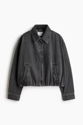 H&M Oversized Denim Jacket in Dark Denim Gray at Nordstrom, Size Xx-Large