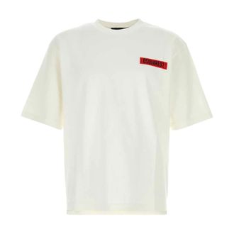 Dsquared2 Tops, Heren, Wit, XL, Katoen, T-Shirts