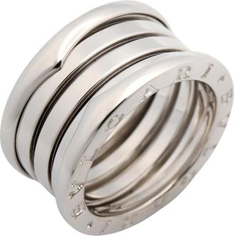 Bulgari Silver White Gold (18K) Band Ring (Pre-Owned)