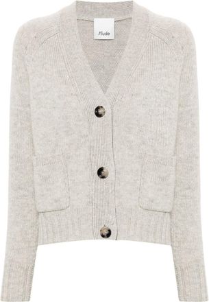 Allude V-neck cardigan - women - Cashmere/Virgin Wool - S - Grey