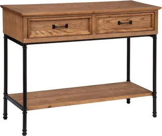 Atmosphera Atmosphera - Consola Danik - 2 Cajones - Madera Y Metal Cr&eacute;ateur DInt&eacute;rieur