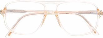 Tom Ford Eyewear square-frame glasses - men - Acetate - 56 - Neutrals
