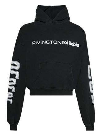 RRR123 Metanoia logo-print hoodie - men - Cotton - M - Black