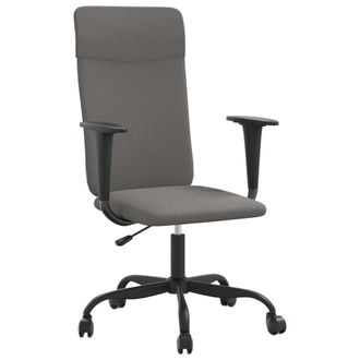 vidaXL Silla De Oficina Altura Ajustable Tela Gris Oscuro Vidaxl