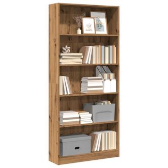 Berkfield Home Bookcase Artisian Oak 80x24x176 cm Engineered Wood in Brown | Size: 80 x 24 x 176 cm