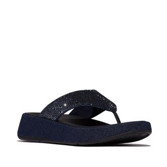 FitFlop F Mode Denim Hotfix Sandal in Dark Denim at Nordstrom, Size 11