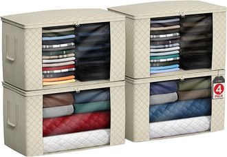 Sorbus Pack Of 4 Foldable Storage Bag Organizers