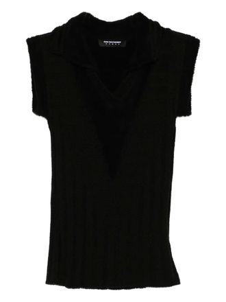 Kiko Kostadinov Quimby polo top - Black