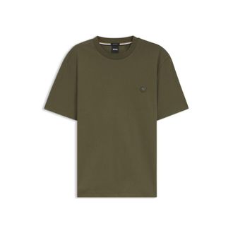BOSS Mercerized-cotton T-shirt with Double B monogram