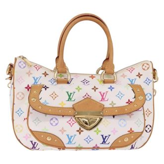 Louis Vuitton Rita Monogram Multicolor White Canvas Handbag (Pre-Owned)