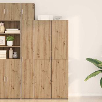 vidaXL Vidaxl - Buffet Alto Roble Artesanal 40x42.5x185 Cm Madera Contrachapada