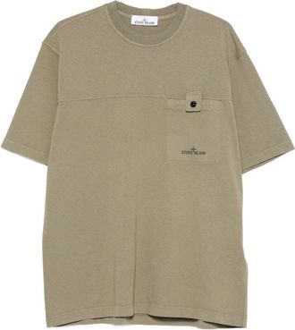 Stone Island Logo-print Chest-pocket T-shirt