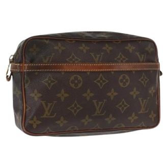 Louis Vuitton Pre-owned Clutches, female, Brown, Size: ONE SIZE Pre-owned Canvas Clutch