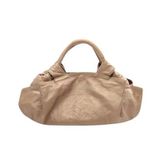 Loewe Pre-owned Handbag - Dames - Vintage Handtas - Beige - ONE Size - Leer - Vintage