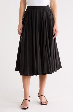 Joie Flared Godet Midi Skirt in Black at Nordstrom Rack, Size 10