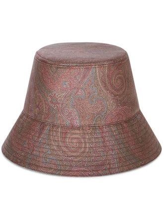 Etro Vissershoed met paisley-print - Rood