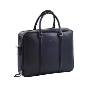 Pourchet Tassen, Heren, Blauw, ONE Size, Leer, Ethan Aktetas