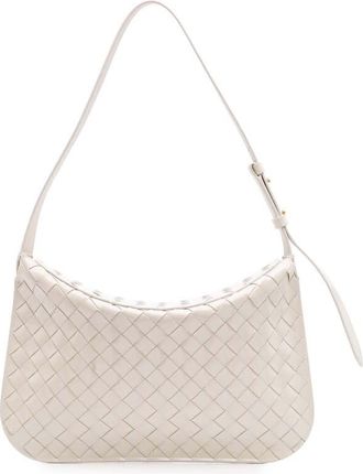 Bottega Veneta Pre-owned Bottega Veneta Brushed Calfskin Intrecciato Cradle Fold Over Shoulder Bag Ladies 50G5DB5EPCST6W92
