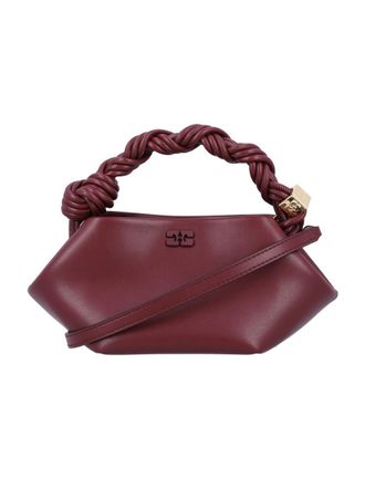 Ganni Maroon Bou Crossbody Bag