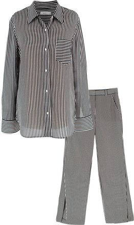 A.L.C. A.L.C Black and White Monochrome Stripe Trouser Set Size XS