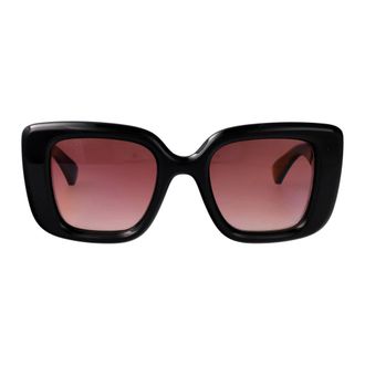Gucci Butterfly Frame Sunglasses - female - Gucci - Sunglasses - Black - 50 MM - Accessories