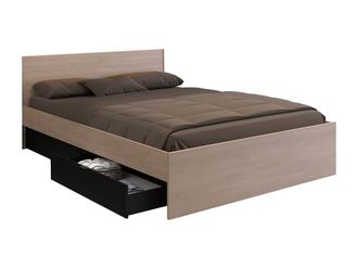 VENTE-UNIQUE.COM Base de cama melamina color natural claro 160 x 200 cm