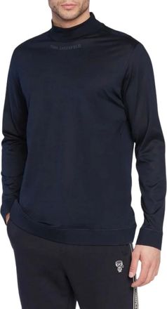 Karl Lagerfeld Heren, Tops, Blauw, Maat: M Katoen