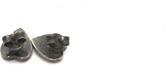 Gucci Silver 925 Heart Stud Womens Earrings (Pre-Owned)