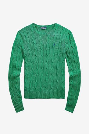 Polo Ralph Lauren Rundhals-Zopfstrickpullover aus Baumwolle Pony