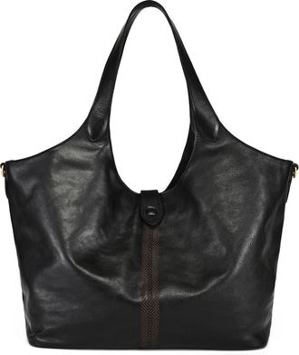 OLD TREND Marigold Genuine Leather Spacious Refined Carryall Tote in Black at Nordstrom