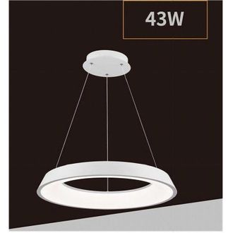 Trade Shop Trade Shop Traesio - Lampadario Led 43w Tre Colorazioni Luce Lampada Da Soffitto Ultra Moderno A71-3c - Bianco