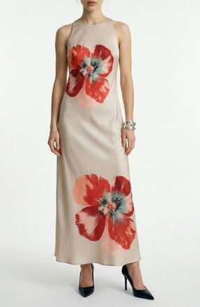Vero Moda Reba Hibisca Maxi Dress in Cement Print Hibiscus at Nordstrom Rack, Size X-Large