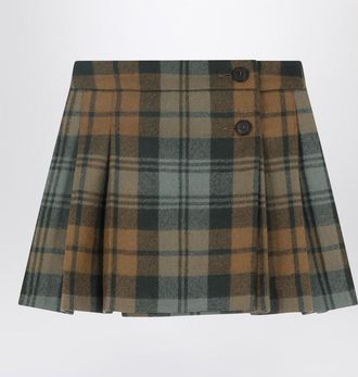 BONPOINT Talissa kilt skirt in wool with check pattern