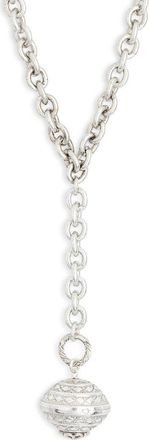 Karine Sultan Long Pendant Y-Drop Necklace in Silver at Nordstrom Rack