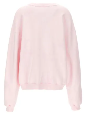 Alexander Wang Logo-Print Cotton Sweatshirt - Pink