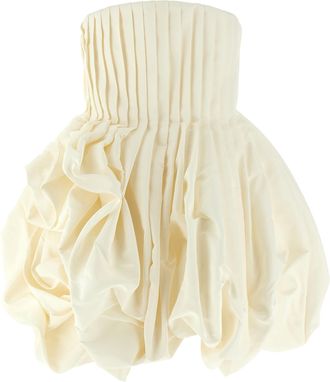 Carolina Herrera White Silk Short Womens Dress