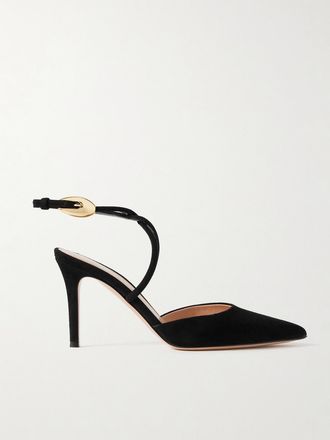 Gianvito Rossi Décolleté In Camoscio Jungle Mamba 85 - Nero